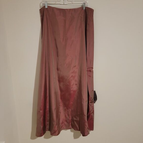 Js Collection Womens Maxi Skirt Size 16 Iridescent Pink Fairy Glam Tafetta - Picture 1 of 9